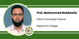 Interview Prof Mohammed Mubbashir HOD of Computer Science at Daksha PU College